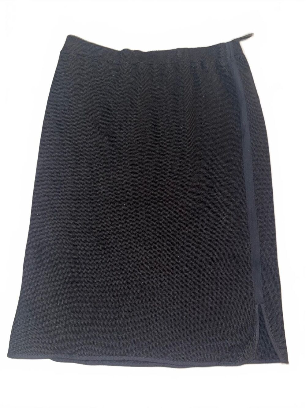Vintage Women's Boutique Jaskar Black Knit Midi Skirt Size XL
